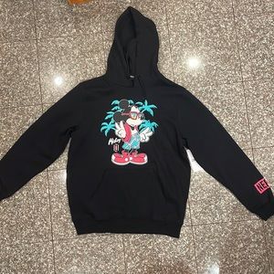 Neff x Disney Mickey Sweatshirt Hoodie! Large Brand new! Mickey and Palm trees